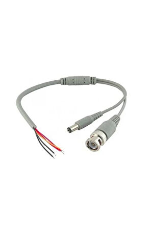 Kablolu Hazır Bnc Konnektör Dc Power Jak Cctv Y Kablo 20 Adet