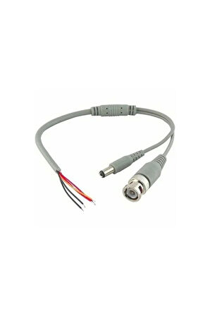 Kablolu Hazır Bnc Konnektör Dc Power Jak Cctv Y Kablo 20 Adet