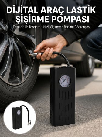 Şarjlı Güçlü Elektrikli Kompresör Motosiklet Oto Bisiklet İçin Yeni Nesil