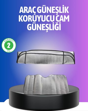 Metalize Reflektör Yüzeyli Uv Araç Güneşliği – Serin Güvenli Sürüşler İçin