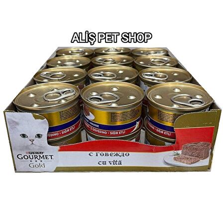 Purina Gourmet Gold Kıyılmış Sığır Etli Konserve Kedi Maması 85 g x 24 Adet