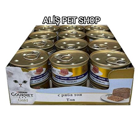 Purina Gourmet Gold Kıyılmış Ton Balıklı Kedi Yaş Mama 85 gr x 24 Adet