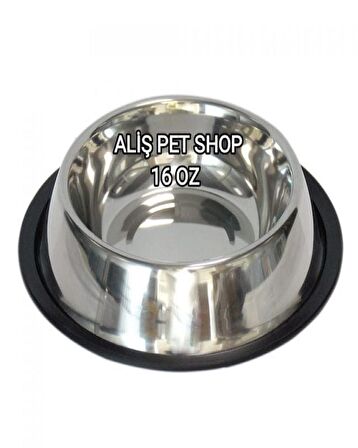 ALİŞPETSHOP Çelik Mama Kabı 16 Oz