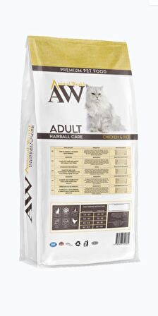 Animal World Hairball Tüy Yumağı Önleyici Tavuklu Kedi Maması 15 kg