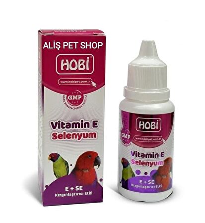 Hobi Kuşlar İçin Vitamin E ve Selenyum Takviyesi 30ml 1 Adet