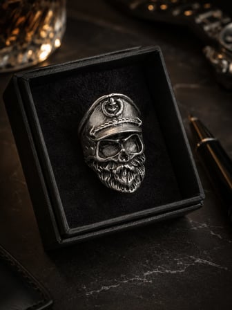 Captain Dread Skull Ring Kaptan Kuru Kafa Erkek Yüzüğü