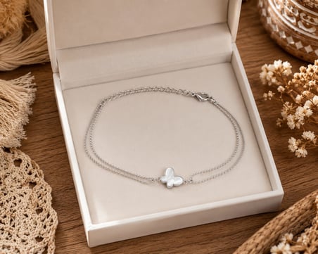 Luna Clover Anklet Luna Yonca Çelik Halhal