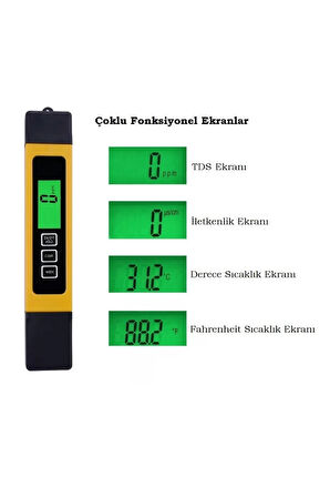 Tds Metre Su Sertliği Ölçüm Cihazı - Kaliteli Su Sertlik Ölçme Aleti