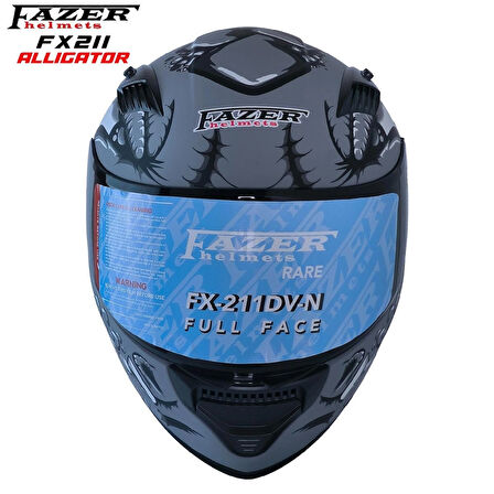 Forza Alligator Full Face ( Kapalı ) Güneş Vizörlü ( Gözlüklü ) Motorsiklet Kaskı
