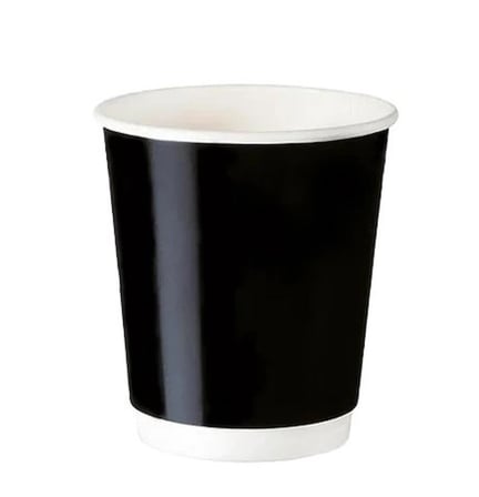 8 OZ Siyah Double Wall Karton Bardak (25’li Paket)