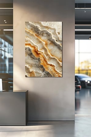 Mermer Desen Baskılı Cam Tablo – Modern Soyut Taş Dokulu Dekoratif Duvar Tablosu