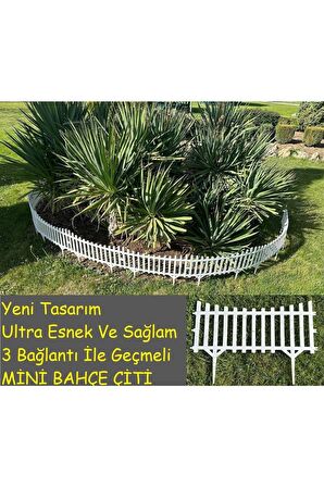 10 adet Mini Bahçe Çiti Dekoratif Esnek Plastik Çit Peyzaj Koruma Panel Çit 58-36 Cm 1 Adet