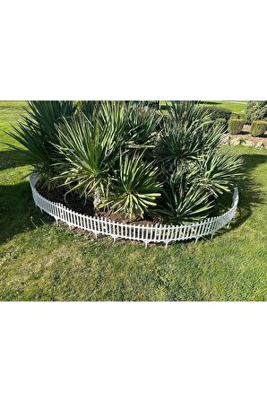 10 adet Mini Bahçe Çiti Dekoratif Esnek Plastik Çit Peyzaj Koruma Panel Çit 58-36 Cm 1 Adet