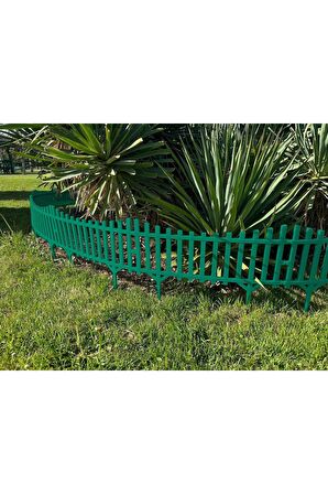 Yeşil Mini Bahçe Çiti Dekoratif Esnek Plastik Çit Peyzaj Koruma Panel Çit 58-36 Cm 1 Adet
