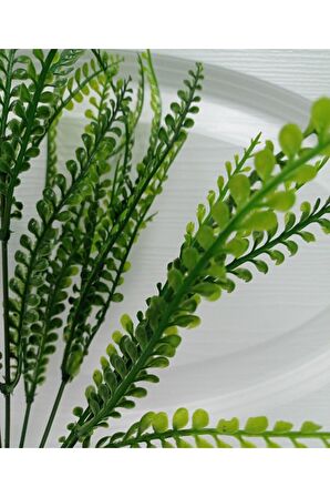 Yapay Bitki Kabarık Susam Bitkisi Demeti 5 Dal Garnitür Aranjman Dikey Bahçe Saksı Yeşillik 40 Cm