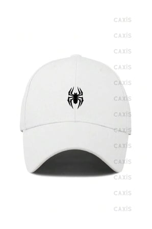 Çocuk 4 - 10 Yaş Örümcek Adam Logo Baskılı Cırtlı Ayarlanabilir Şapka