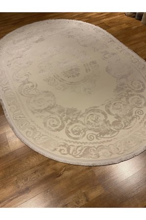 TABOO 1301 160X160 BEYAZ OVAL HALI