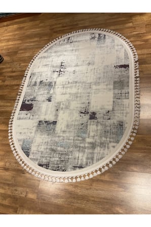BORNEO 2464A 160X230 OVAL GRİ HALI