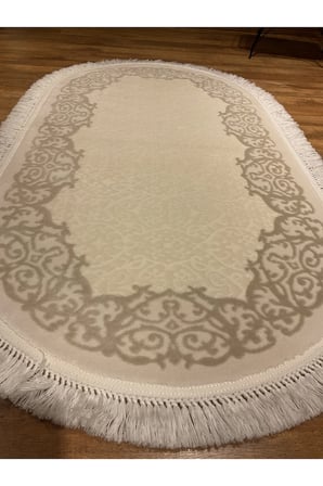 Daphne 11016A Krem-Bej Oval Halı