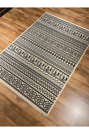 Hattuşa HT-07 Siyah Krem Halı
