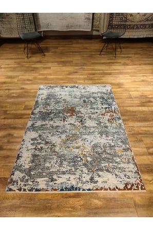 MOSS 2851 GRİ-KREM-TURUNCU HALI