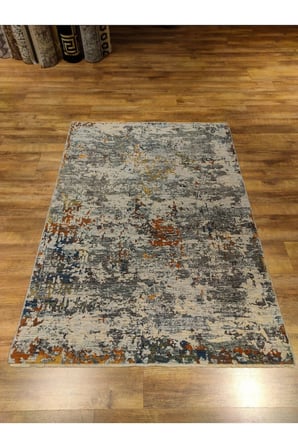 MOSS 2851 GRİ-KREM-TURUNCU HALI