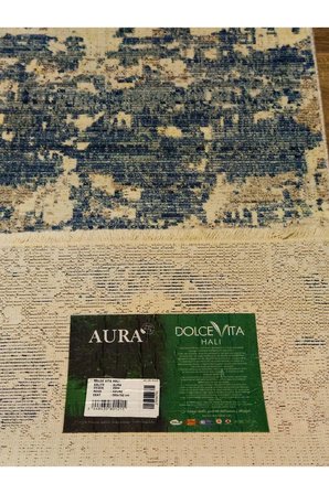 AURA 2604-AZURE AÇIK GRİ-MAVİ HALI