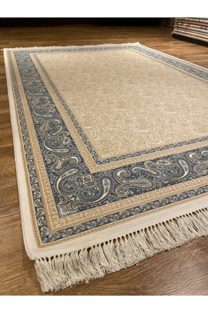 VELVET 562AA MAVİ-KREM HALI
