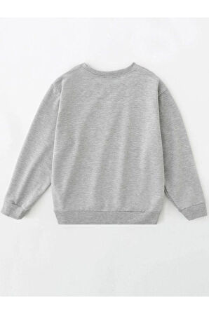 Kadın Gri Manhattan Bisiklet Yaka Sweatshirt