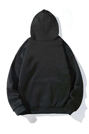 Unisex California Baskılı Oversize Kapşonlu Sweatshirt
