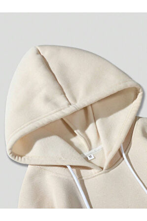 Unisex Earth Baskılı Kapüşonlu Sweatshirt