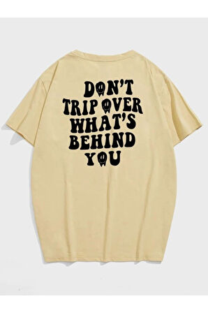 Unisex Don't Sırt Baskılı Oversize T-shirt