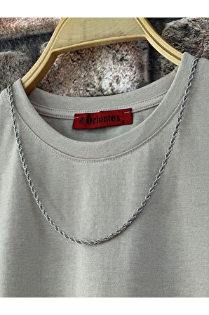 Erkek Believe Baskılı Oversize T-shirt