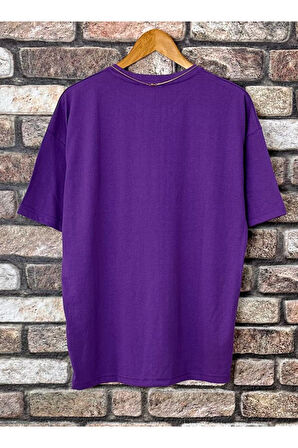 Erkek Believe Baskılı Oversize T-shirt