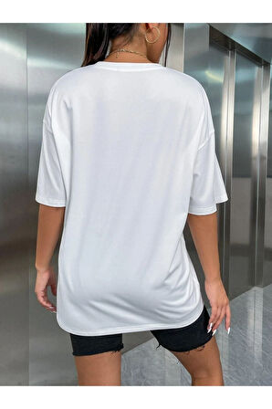 Unisex California West Baskılı Oversize T-shirt