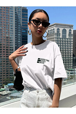 Unisex Effect Baskılı Oversize T-shirt