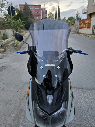 MOTOCAM Altai F1 Max Siperlik Ön Cam 2021-2025 Model 57cm Füme Renkli 4mm