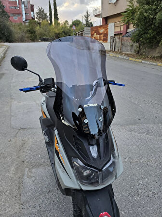 MOTOCAM Altai F1 Max Siperlik Ön Cam 2021-2025 Model 57cm Füme Renkli 4mm