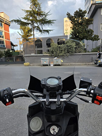 MOTOCAM Altai F1 Max Siperlik Ön Cam 2021-2025 Model 57cm Şeffaf Renkli 4mm