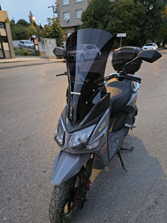 MOTOCAM Altai F2 Max Siperlik Ön Cam 2024-2025 Model 63cm Siyah Renkli 4mm