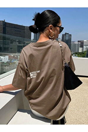 Unisex Effect Baskılı Oversize T-shirt