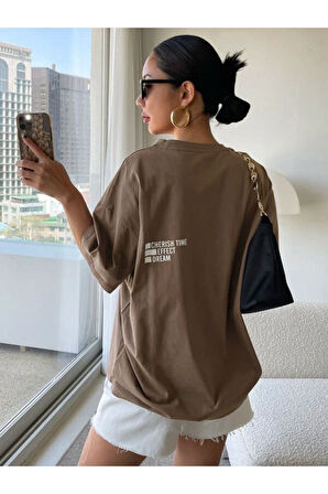 Unisex Effect Baskılı Oversize T-shirt