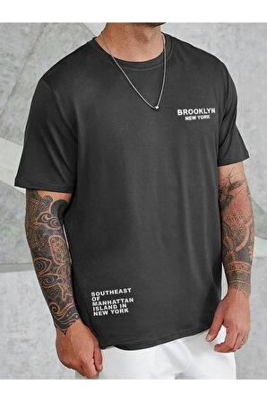 Erkek Brooklyn Ny Baskılı Tshirt