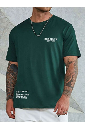 Erkek Brooklyn Ny Baskılı Tshirt
