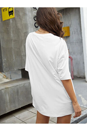 Kadın New York Baskılı Oversize T-Shirt