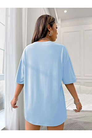 Kadın New York Baskılı Oversize T-Shirt