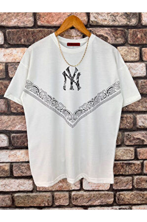 Erkek NY Baskılı T-Shirt