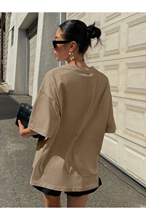 Unisex Optimistic Baskılı Oversize Tshirt