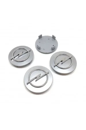 Opel Kromlu Bombeli Geçme Jant Göbeği Gri 4'lü 58/64mm
