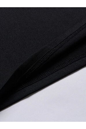 Unisex Siyah Limited Edition Sırt Baskılı Bisiklet Yaka Oversize T-shirt